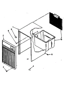 Cabinet parts for Kenmore Dehumidifier 106.850126 (106850126, 106 850126) from AppliancePartsPros.com