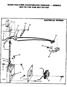 Electrical Wiring parts for Kenmore Furnace 867.761150 (867761150, 867 761150) from AppliancePartsPros.com
