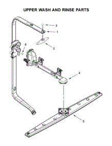 Upper Wash And Rinse Parts parts for Kenmore Dishwasher 665.12413N414 (66512413N414, 665 12413N414) from AppliancePartsPros.com