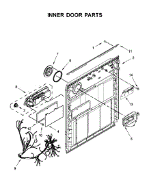 Inner Door Parts parts for Kenmore Dishwasher 665.12413N414 (66512413N414, 665 12413N414) from AppliancePartsPros.com