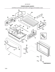 Freezer Drawer, Baskets parts for Kenmore Refrigerator 253.70423419 (25370423419, 253 70423419) from AppliancePartsPros.com