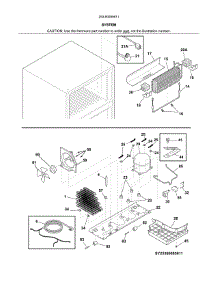 System parts for Kenmore Refrigerator 253.60085611 (25360085611, 253 60085611) from AppliancePartsPros.com
