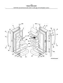 Fresh Food Door parts for Kenmore Refrigerator 253.7034341D (2537034341D, 253 7034341D) from AppliancePartsPros.com