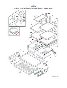 Shelves parts for Kenmore Refrigerator 253.7034341D (2537034341D, 253 7034341D) from AppliancePartsPros.com
