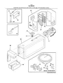 Ice Maker parts for Kenmore Refrigerator 253.7034341D (2537034341D, 253 7034341D) from AppliancePartsPros.com