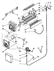 Icemaker parts for Kenmore Refrigerator 106.9555484 (1069555484, 106 9555484) from AppliancePartsPros.com