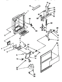 Dispenser Front parts for Kenmore Refrigerator 106.9555484 (1069555484, 106 9555484) from AppliancePartsPros.com