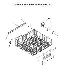 Upper Rack And Track Parts parts for Kenmore Dishwasher 665.13223N414 (66513223N414, 665 13223N414) from AppliancePartsPros.com