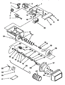 Motor And Ice Container parts for Kenmore Refrigerator 106.9555782 (1069555782, 106 9555782) from AppliancePartsPros.com