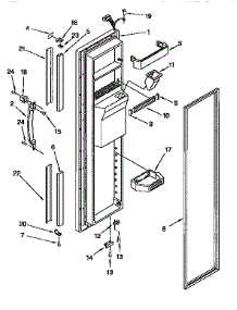 Freezer Door parts for Kenmore Refrigerator 106.9555782 (1069555782, 106 9555782) from AppliancePartsPros.com