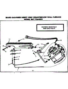 Gas Burners And Manifold parts for Kenmore Furnace 867.7364002 (8677364002, 867 7364002) from AppliancePartsPros.com