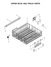 Upper Rack And Track Parts parts for Kenmore Dishwasher 665.13549N414 (66513549N414, 665 13549N414) from AppliancePartsPros.com