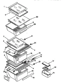 Refrigerator Shelf parts for Kenmore Refrigerator 106.9555923 (1069555923, 106 9555923) from AppliancePartsPros.com