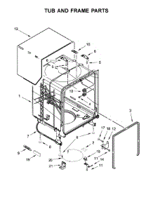 Tub And Frame Parts parts for Kenmore Dishwasher 665.12413N413 (66512413N413, 665 12413N413) from AppliancePartsPros.com