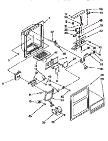 Dispenser Front parts for Kenmore Refrigerator 106.9555953 (1069555953, 106 9555953) from AppliancePartsPros.com