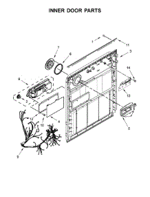 Inner Door Parts parts for Kenmore Dishwasher 665.12413N413 (66512413N413, 665 12413N413) from AppliancePartsPros.com