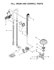 Fill, Drain And Overfill Parts parts for Kenmore Dishwasher 665.13542N414 (66513542N414, 665 13542N414) from AppliancePartsPros.com