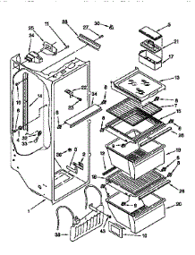 Refrigerator Liner parts for Kenmore Refrigerator 106.9555312 (1069555312, 106 9555312) from AppliancePartsPros.com