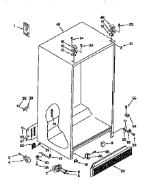 Cabinet parts for Kenmore Refrigerator 106.9555312 (1069555312, 106 9555312) from AppliancePartsPros.com