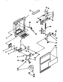 Dispenser Front parts for Kenmore Refrigerator 106.9555312 (1069555312, 106 9555312) from AppliancePartsPros.com