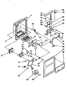 Dispenser Fornt parts for Kenmore Refrigerator 106.9555752 (1069555752, 106 9555752) from AppliancePartsPros.com