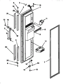 Freezer Door parts for Kenmore Refrigerator 106.9557925 (1069557925, 106 9557925) from AppliancePartsPros.com