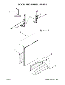 Door And Panel Parts parts for Kenmore Dishwasher 665.13209N413 (66513209N413, 665 13209N413) from AppliancePartsPros.com