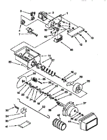 Motor And Ice Container parts for Kenmore Refrigerator 106.9555780 (1069555780, 106 9555780) from AppliancePartsPros.com