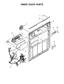 Inner Door Parts parts for Kenmore Dishwasher 665.13204N413 (66513204N413, 665 13204N413) from AppliancePartsPros.com