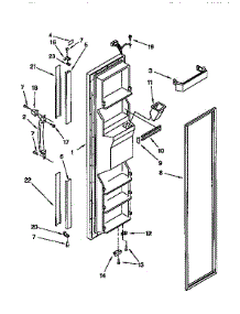 Freezer Door parts for Kenmore Refrigerator 106.9555382 (1069555382, 106 9555382) from AppliancePartsPros.com