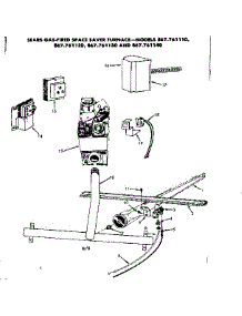 Gas Burners And Manifold parts for Kenmore Furnace 867.761121 (867761121, 867 761121) from AppliancePartsPros.com