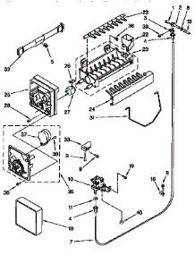 Icemaker parts for Kenmore Refrigerator 106.9555750 (1069555750, 106 9555750) from AppliancePartsPros.com