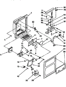 Dispenser Front parts for Kenmore Refrigerator 106.9555750 (1069555750, 106 9555750) from AppliancePartsPros.com