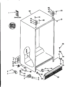 Cabinet parts for Kenmore Refrigerator 106.9557652 (1069557652, 106 9557652) from AppliancePartsPros.com