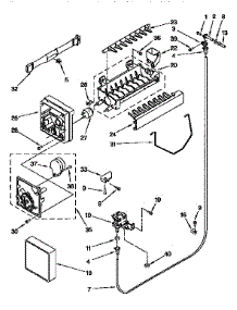 Icemaker parts for Kenmore Refrigerator 106.9557984 (1069557984, 106 9557984) from AppliancePartsPros.com