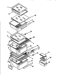 Refrigerator Shelf parts for Kenmore Refrigerator 106.9557984 (1069557984, 106 9557984) from AppliancePartsPros.com
