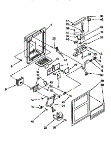 Dispenser Front parts for Kenmore Refrigerator 106.9557984 (1069557984, 106 9557984) from AppliancePartsPros.com
