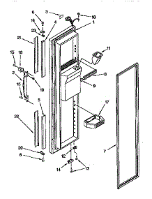 Freezer Door parts for Kenmore Refrigerator 106.9557914 (1069557914, 106 9557914) from AppliancePartsPros.com