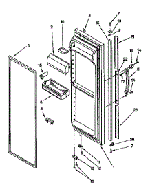 Refrigerator Door parts for Kenmore Refrigerator 106.9557914 (1069557914, 106 9557914) from AppliancePartsPros.com