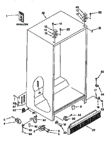 Cabinet parts for Kenmore Refrigerator 106.9557914 (1069557914, 106 9557914) from AppliancePartsPros.com