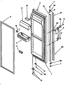 Refrigerator Door parts for Kenmore Refrigerator 106.9557915 (1069557915, 106 9557915) from AppliancePartsPros.com