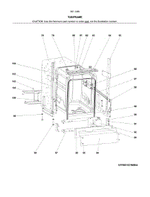Tub / Frame parts for Kenmore Dishwasher 587.14662201B (58714662201B, 587 14662201B) from AppliancePartsPros.com