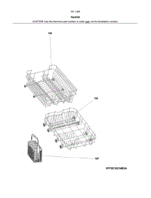 Racks parts for Kenmore Dishwasher 587.14663201B (58714663201B, 587 14663201B) from AppliancePartsPros.com