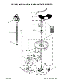 Pump, Washarm And Motor Parts parts for Kenmore Dishwasher 665.13402N413 (66513402N413, 665 13402N413) from AppliancePartsPros.com