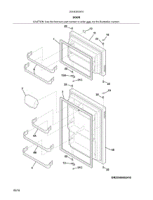 Doors parts for Kenmore Refrigerator 253.60002610 (25360002610, 253 60002610) from AppliancePartsPros.com