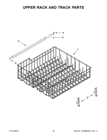 Upper Rack And Track Parts parts for Kenmore Dishwasher 665.14422N511 (66514422N511, 665 14422N511) from AppliancePartsPros.com