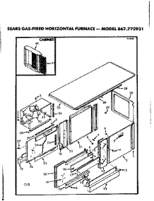 Cabinet parts for Kenmore Furnace 867.772931 (867772931, 867 772931) from AppliancePartsPros.com