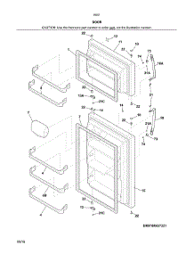 Doors parts for Kenmore Refrigerator 253.60419610 (25360419610, 253 60419610) from AppliancePartsPros.com