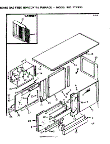 Cabinet parts for Kenmore Furnace 867.772930 (867772930, 867 772930) from AppliancePartsPros.com