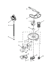 Pump, Washarm And Motor Parts parts for Kenmore Dishwasher 665.13222N411 (66513222N411, 665 13222N411) from AppliancePartsPros.com